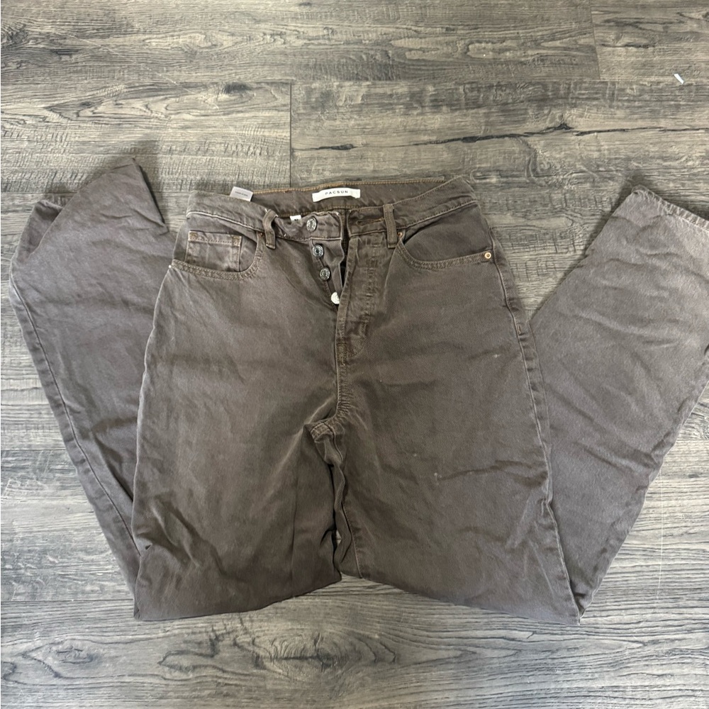 PacSun Women's Brown Straight Leg Jeans